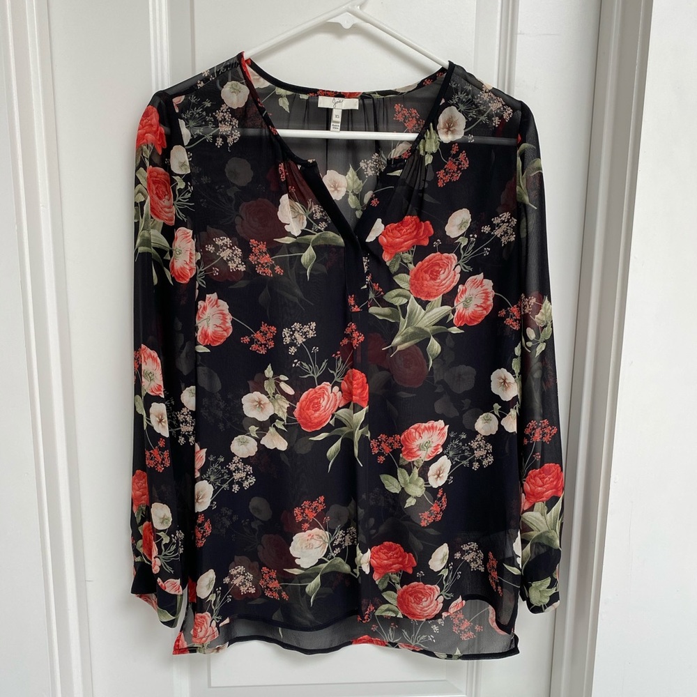 Joie Floral Silk Blouse